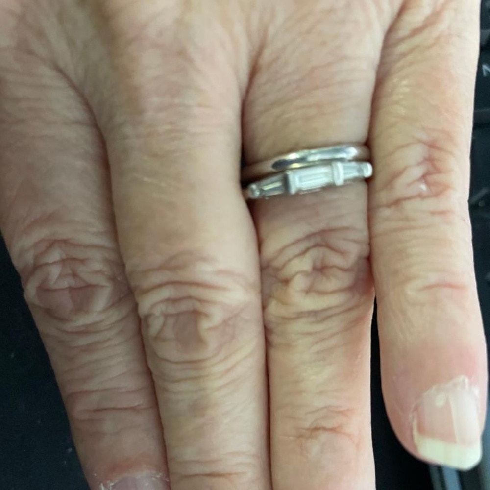 Platinum Baguette Diamond Band